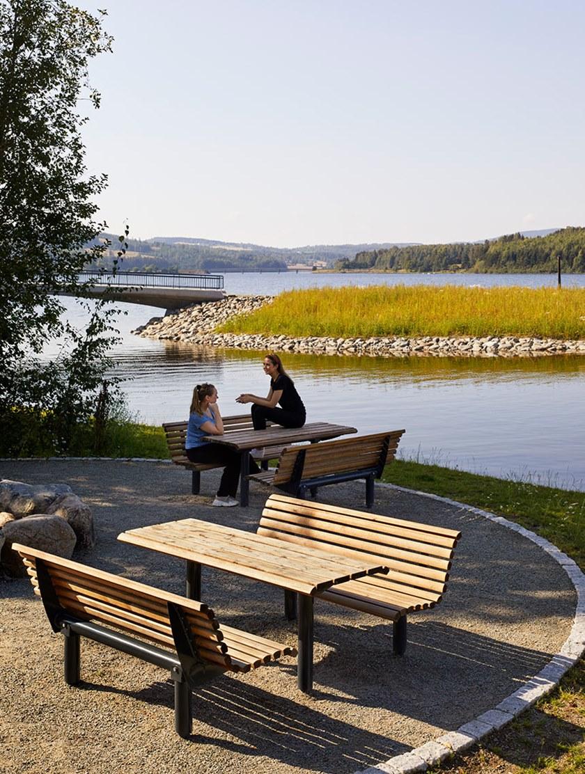 VESTRE Скамья из стали и дерева со спинкой Urban sun-id-1457898 - Вид №1