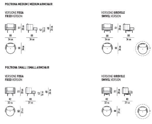 Кресло с подлокотниками Minotti Torii ARCH-00107840 - Вид №9