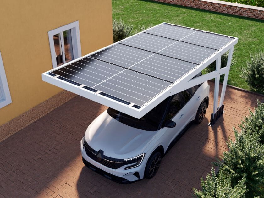 Алюминиевый навес для парковки с фотоэлектрическими панелями Belle Pergole Enersun ARCH-00139971