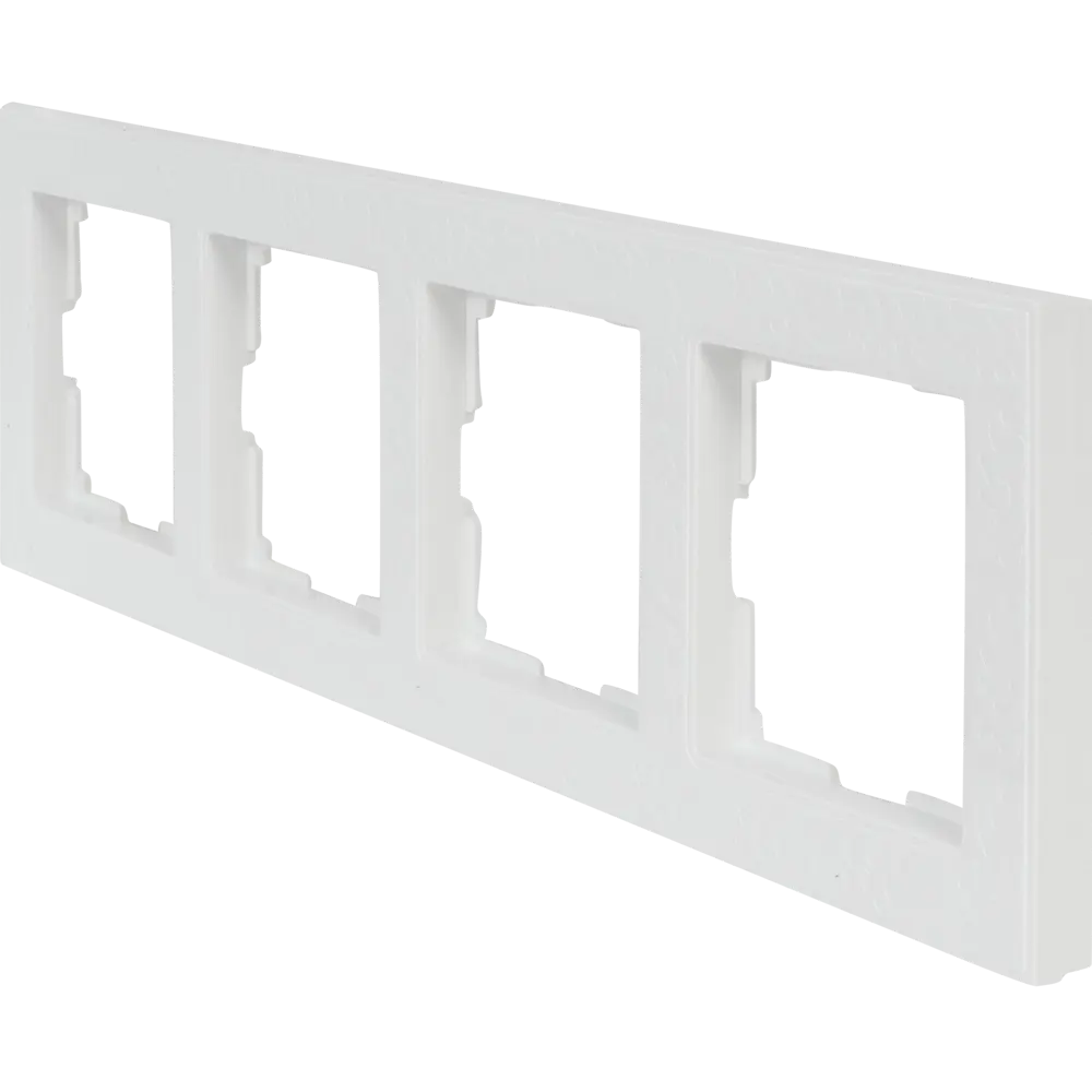 Рамка для розеток и выключателей Werkel Flock 4 поста, цвет белый 82125358 STLM-2195172 - Вид №1