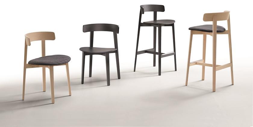 Midj Высокий деревянный табурет со спинкой и подставкой для ног Maya sun-id-1399955 - Вид №1