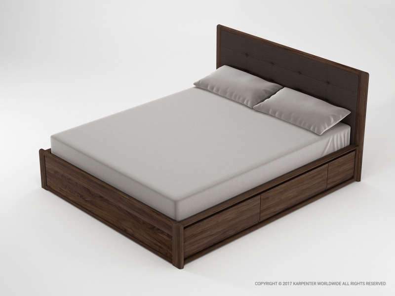 441_866 Двуспальная кровать с тканевым изголовьем Karpenter Circa17 - Вид №2