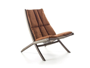 Кресло из ткани, веревки и ясеня