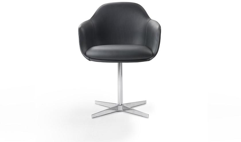 Marelli 4-спицевое кожаное кресло с подлокотниками sun-id-1382781 - Вид №1