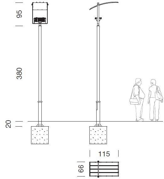 URBIDERMIS Светодиодный столб из оцинкованной стали sun-id-1346142 - Вид №3