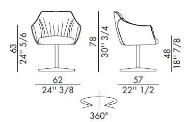 Спицевое кожаное кресло с подлокотниками EFORMA эпоха ARCH-00093566 - Вид №4