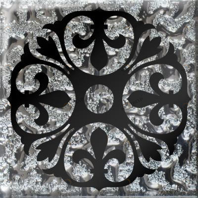 Напольная вставка Бутон платина 6,6х6,6 Роскошная мозаика sun-id-329496