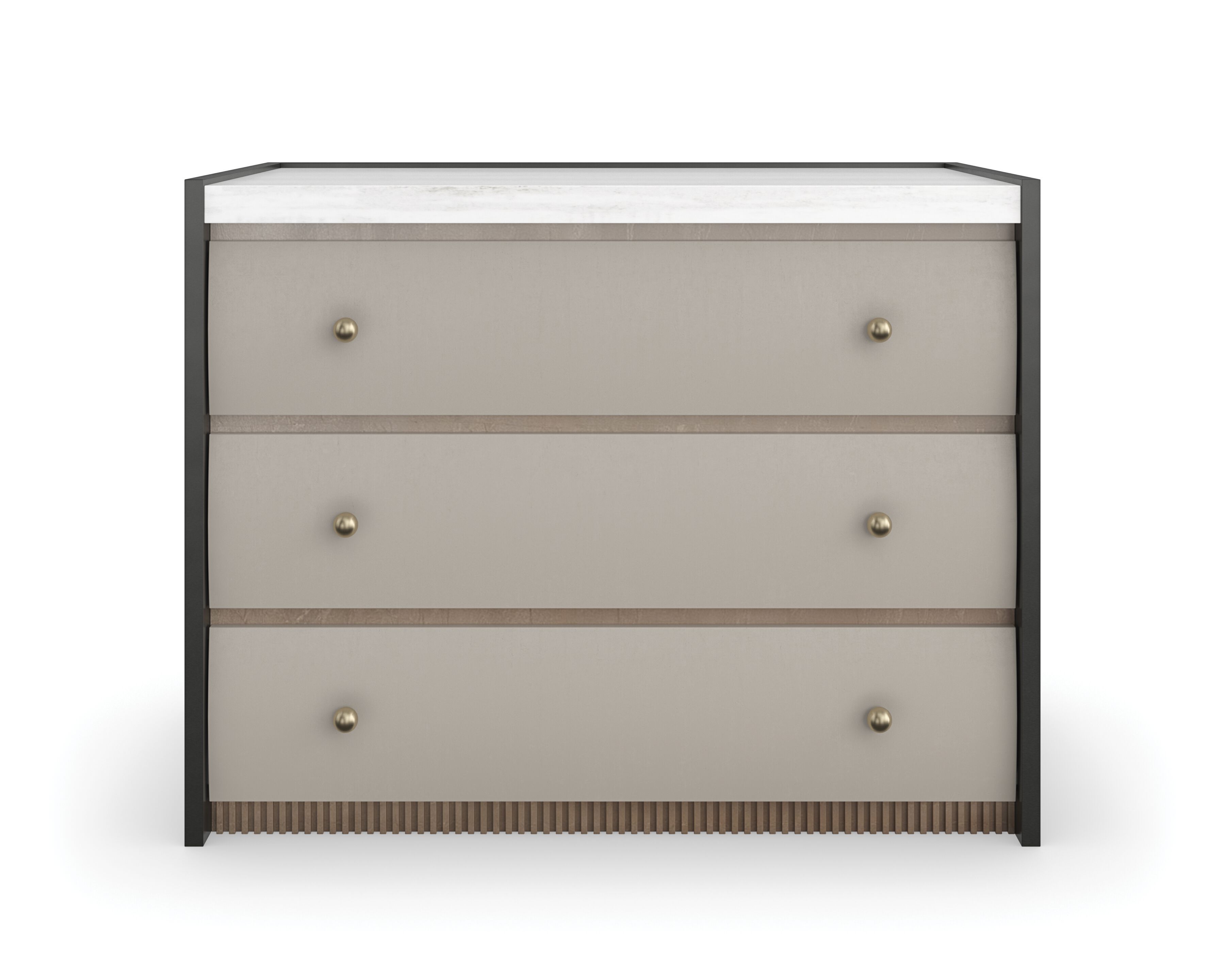 Деревянная прямоугольная тумбочка с ящиками и каменной столешницей Caracole Avignon ARCH-00025427 - Вид №5