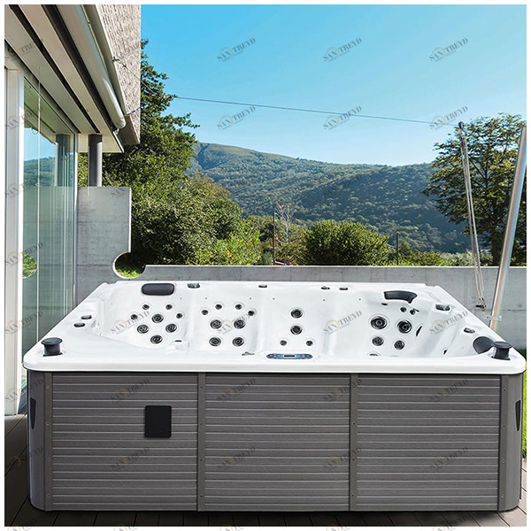 Минибассейн Gruppo Treesse Ibiza PIBI01BP с гидромассажем хромотерапией прямоугольный