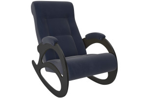 16166221 Кресло-качалка Модель 4 без лозы, венге, ткань Verona Denim Blue 66271 Комфорт