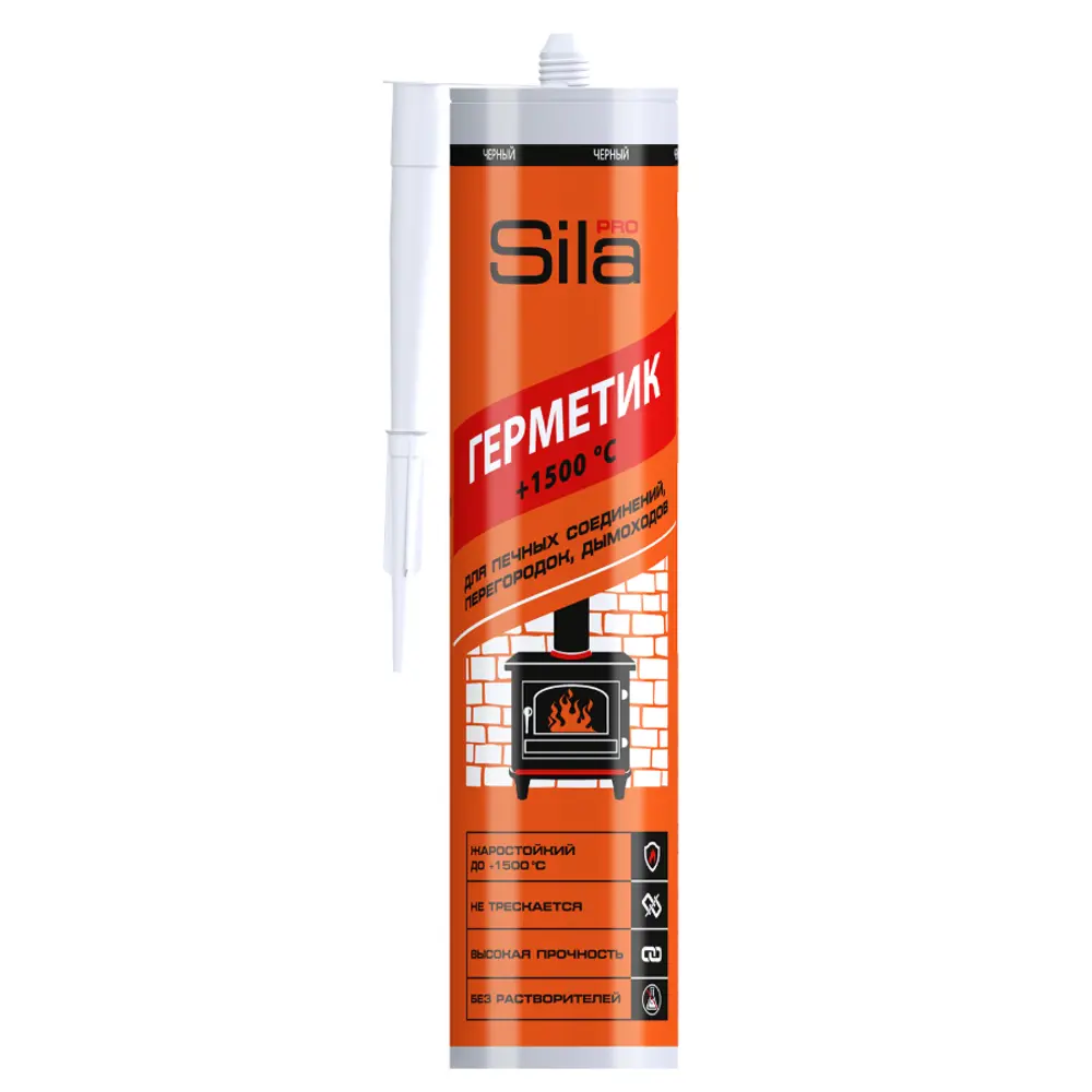 Герметик силикатный Sila Pro 1500°C для печей коричневый 280 мл Santreyd STLM-2149579