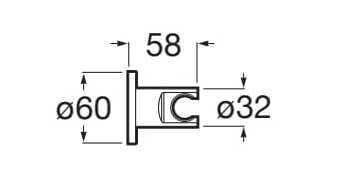 Металлический держатель для душа Roca ROUND 5B1350 ARCH-00048364 - Вид №11