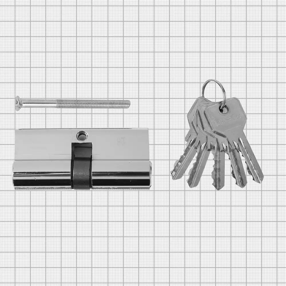 Цилиндр дверной НОРА-М с 5 ключами, хромированный 83684395 ECO Z STLM-0043447 - Вид №3