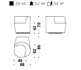 Войлочное кресло с подлокотниками MOROSO Таба ARCH-00032950 - Вид №19