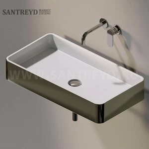 MWL75PLATINUM Подвесная раковина настенная прямоугольная Ceramica Flaminia Miniwash