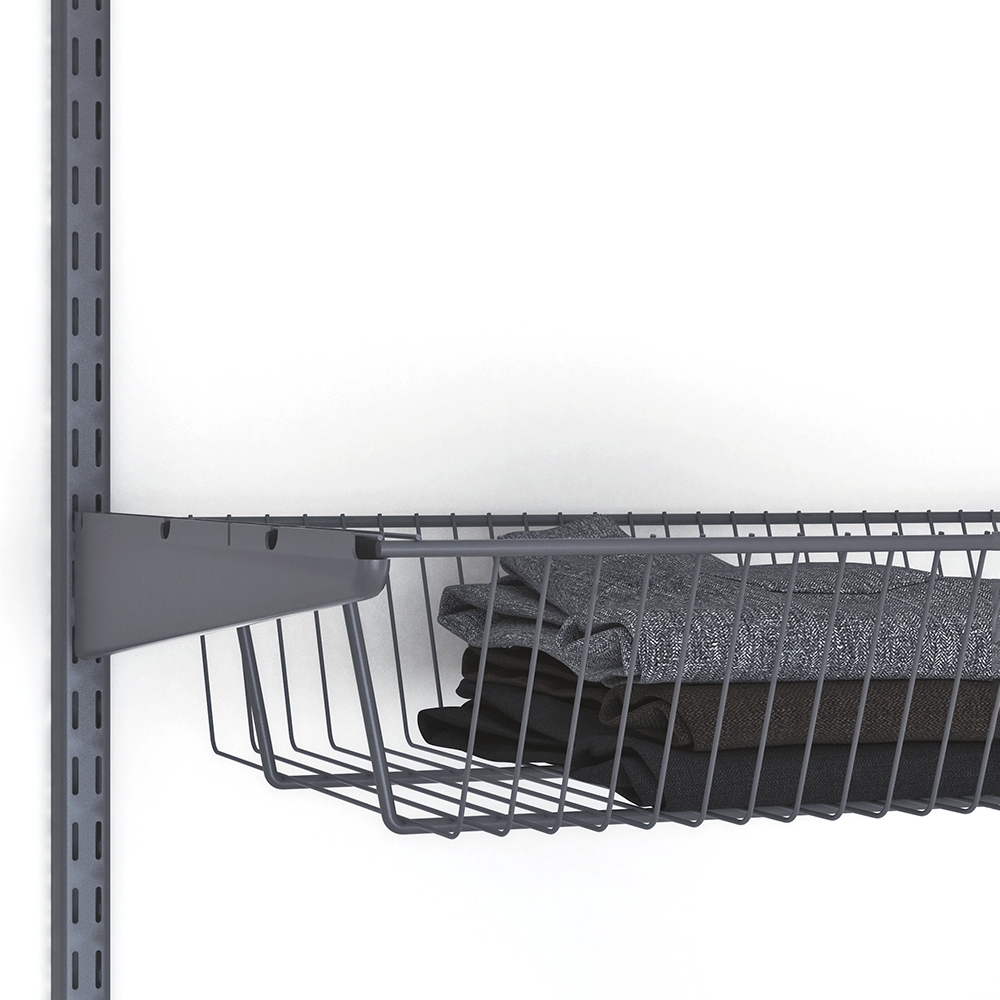 Полка-корзина , 603x406x118 мм, серый LJPS0346 Public Steel Россия  - Вид №1