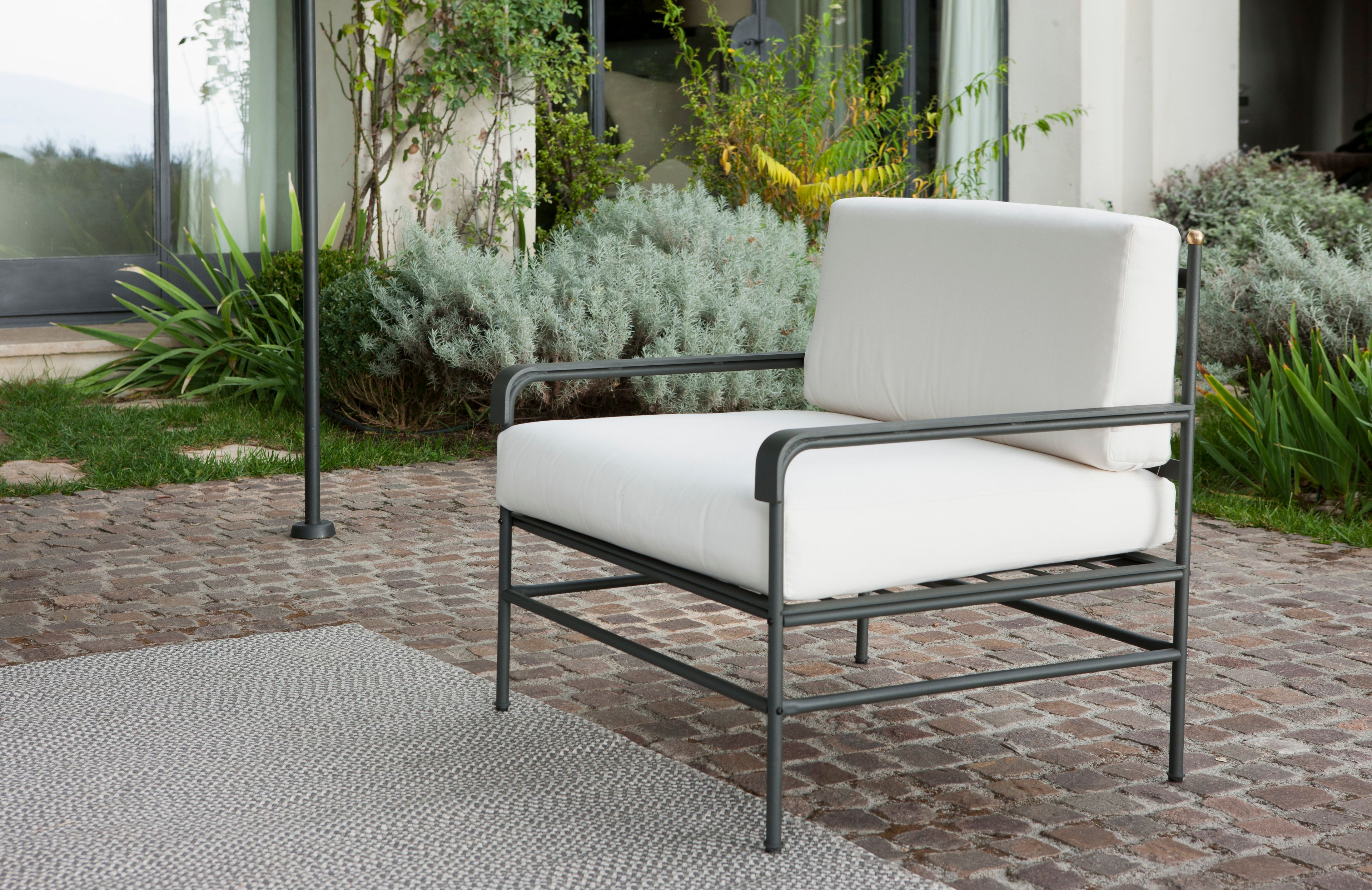 Садовое кресло из оцинкованного железа и акриловой ткани Unopiù Тоскана ARCH-00097400 - Вид №2