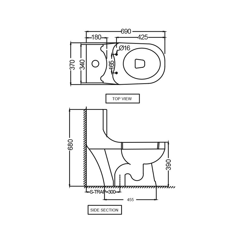 CNS-WHT-851 Напольный унитаз-моноблок Jaquar Continental Santreyd  - Вид №1