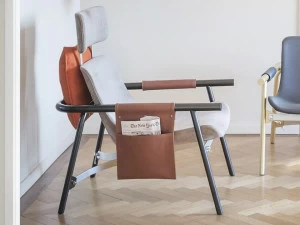 Bonaldo Кресло из экокожи с подлокотниками