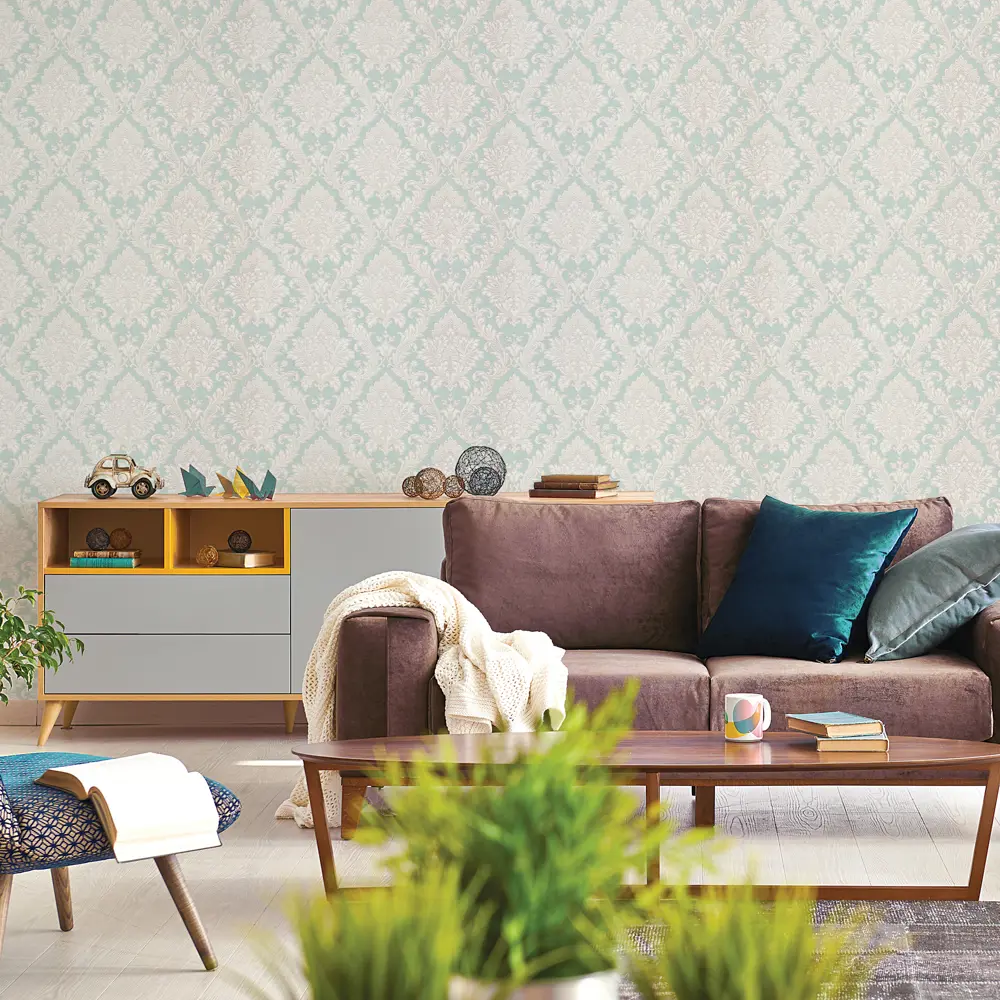 Обои бумажные EcoStyle Марселла 6 бирюзовые 0.53 м 82045513 STLM-2033954 МОСКОВСКАЯ ОБОЙНАЯ ФАБРИКА - Вид №2