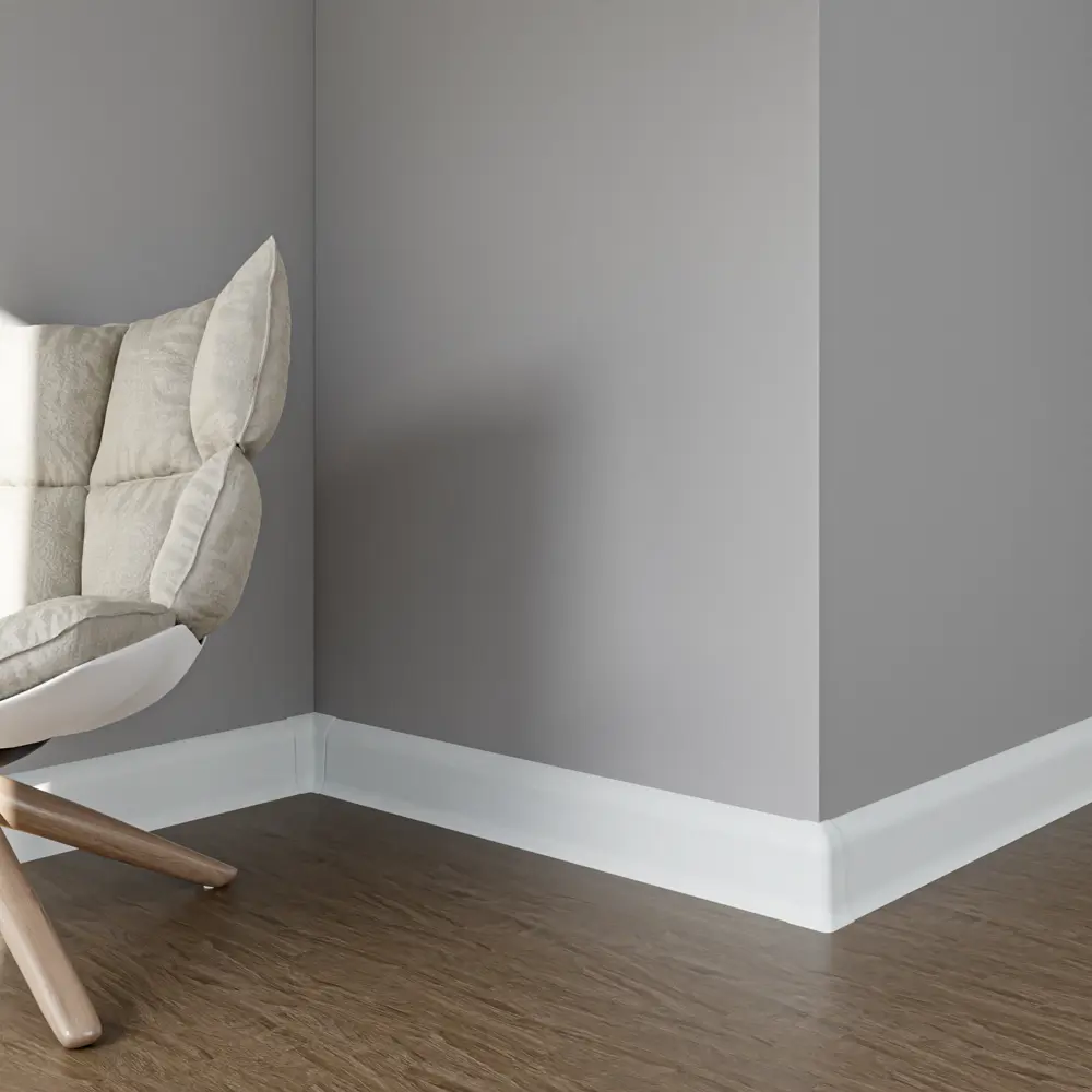 Santreyd Плинтус напольный ПВХ 7 см белый матовый для эстетичной отделки 83410258 STLM-0041085 - Вид №4