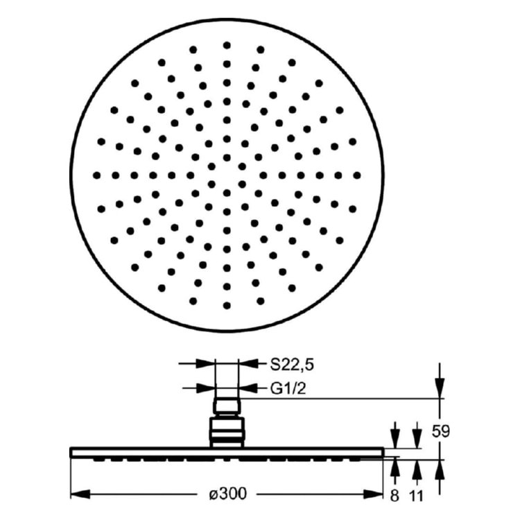 B9443AA Верхний душ Ideal Standard IDEALRAIN SOFT  - Вид №7