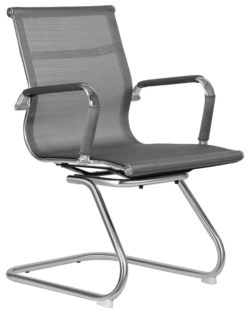 91780323 Офисное кресло для посетителей Dobrin CODY MESH LMR-102N_Mesh 53.5x88x60 см ткань цвет серый STLM-1099833