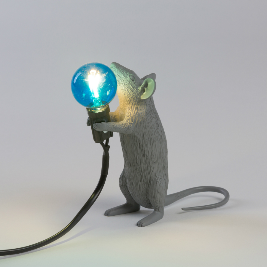 Светильник настольный Mouse Lamp Standing, серый Seletti 14938 - Вид №1