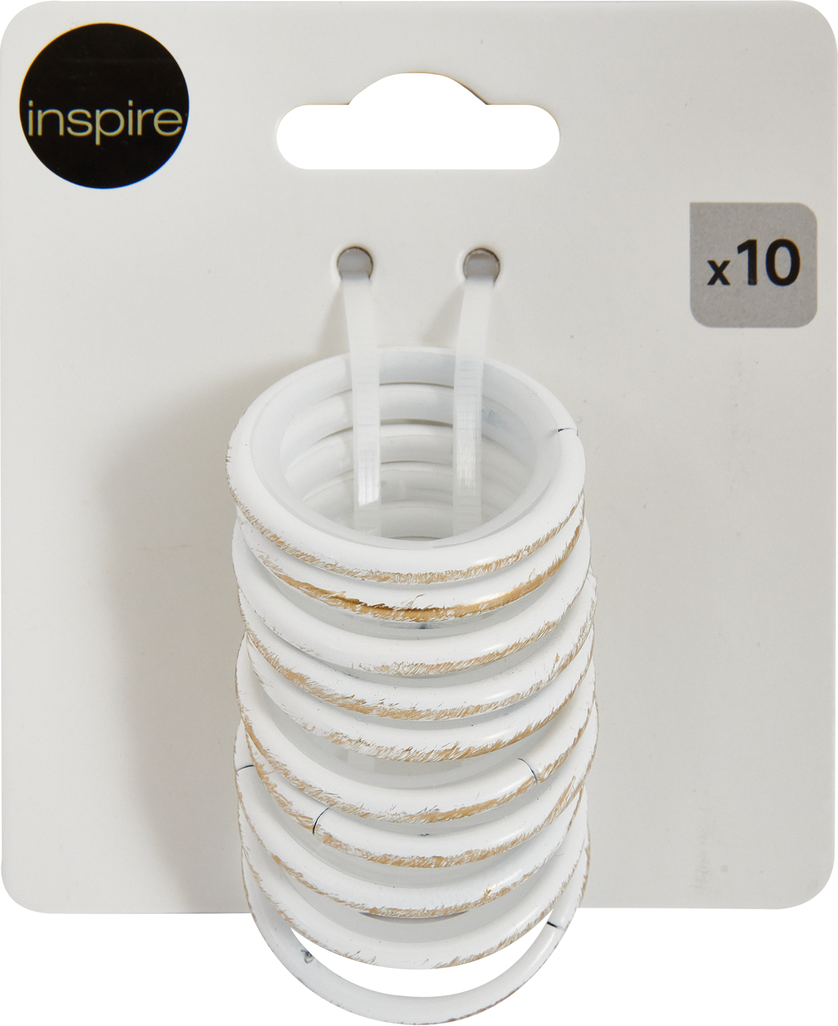 Кольцо с крючком для карниза INSPIRE белое, 20 см, 10 шт 86421327 STLM-0068883 - Вид №1