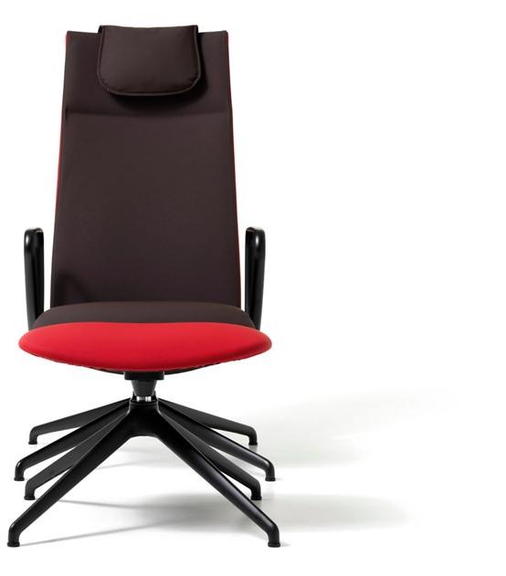 Diemme Стул для руководителя из ткани с 4 спицами Velvet sun-id-1385283 - Вид №3