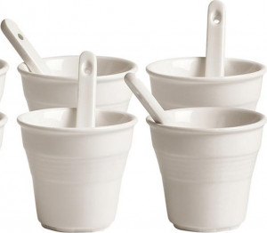 10647369 Seletti Набор кофейный на 6 персон из чашек и палочек Seletti "Эстетика" (белый) Фарфор, Керамика