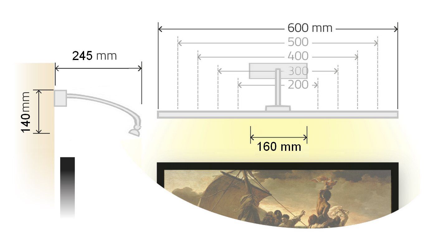 Светодиодный настенный светильник для картин TEKNI-LED Paris ARCH-00027491 - Вид №5