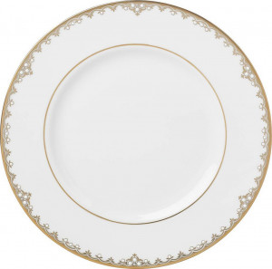 10578529 Lenox Тарелка акцентная Lenox "Федеральный,золотой кант" 23см Фарфор костяной