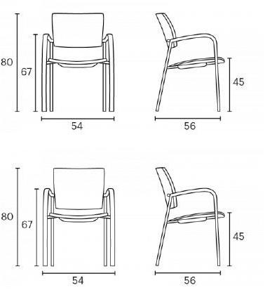 ENEA Штабелируемое кожаное кресло с подлокотниками Bio sun-id-1449101 - Вид №4