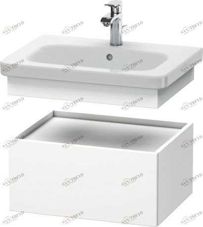 DS628001818 DuraStyle Шкафчик Белый матовый, декор Duravit