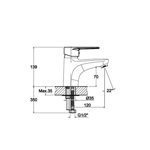 Orange Otto M22-022cr однорычажный смеситель для раковины с гигиеническим душем Белый sun-id-1516862 - Вид №1