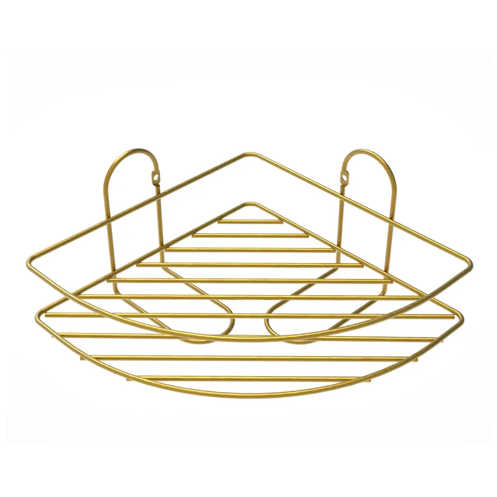Полка для ванной Lemer Nil одноярусная 23x23 см металл цвет золото 89455042 STLM-2177774 - Вид №5