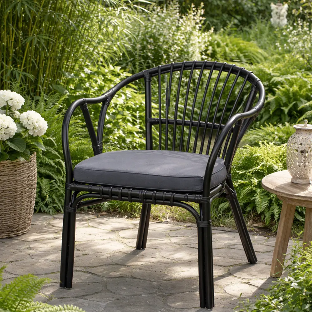 Подушка для стула Seasons Модерн 45x50 см полукруглая цвет серый STLM-2110441 - Вид №3