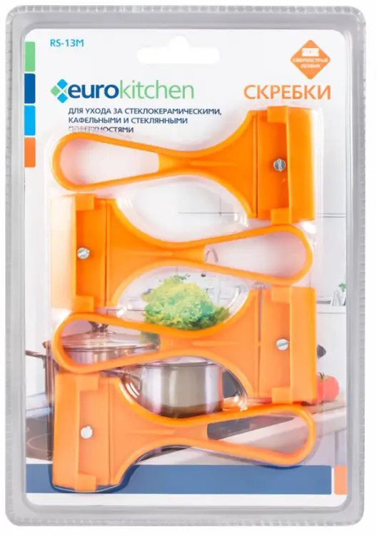 90713261 Скребок Eurokitchen металл/пластик цвет оранжевый RS-13M STLM-0350313