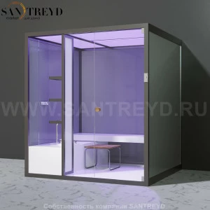 Effegibi BODYLOVE H BL30030006 Хаммам. Установка: к стене. Мощность: 7 кВт макс. Размеры: длина 200 см, ширина 176 см. Отделка: гладкое стекло.