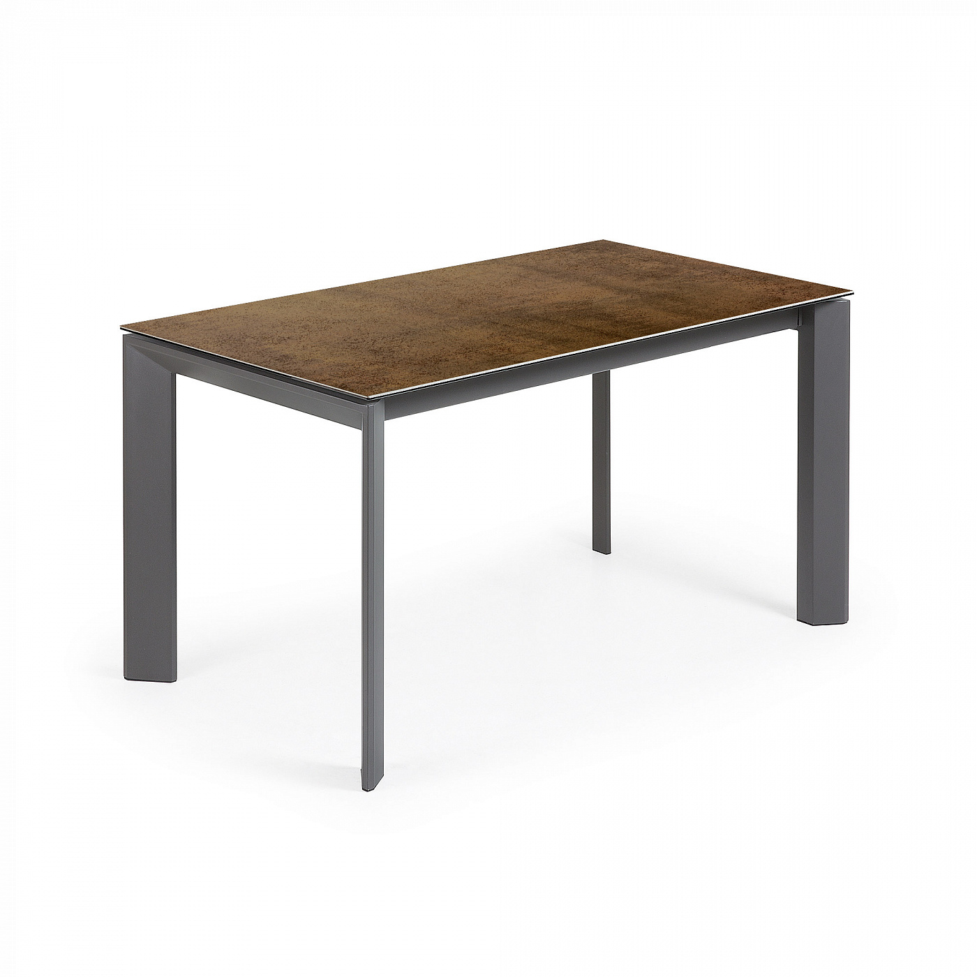 051236 Стол Atta 140 (200) x90 антрацит, коричневый, керамика La Forma Axis - Вид №1