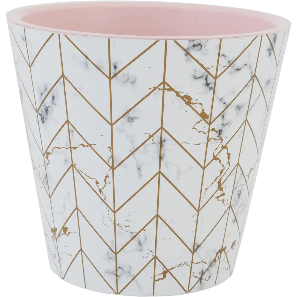Горшок цветочный Ingreen London ø16 h14.5 см v1.6 л пластик мрамор Фиджи декор STLM-2022497