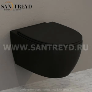 MDS03AR Подвесной унитаз настенный Черный Ceramica Globo 4ALL Италия