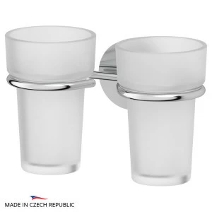 Держатель с матовыми стаканами Ellux ELEGANCE ELE 007-C02