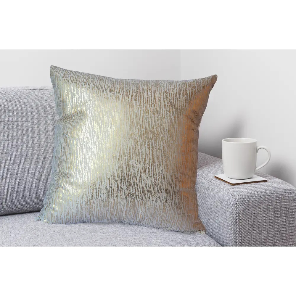 Подушка Seasons Nawa бархат 45x45 см цвет серо-золотой STLM-2040634 - Вид №3