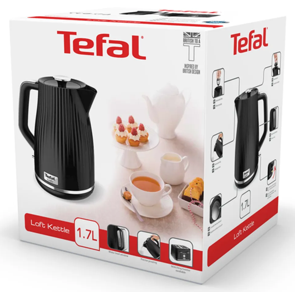 5604333 Электрочайник Tefal Loft KO250830 черный STDN-0121421 - Вид №2