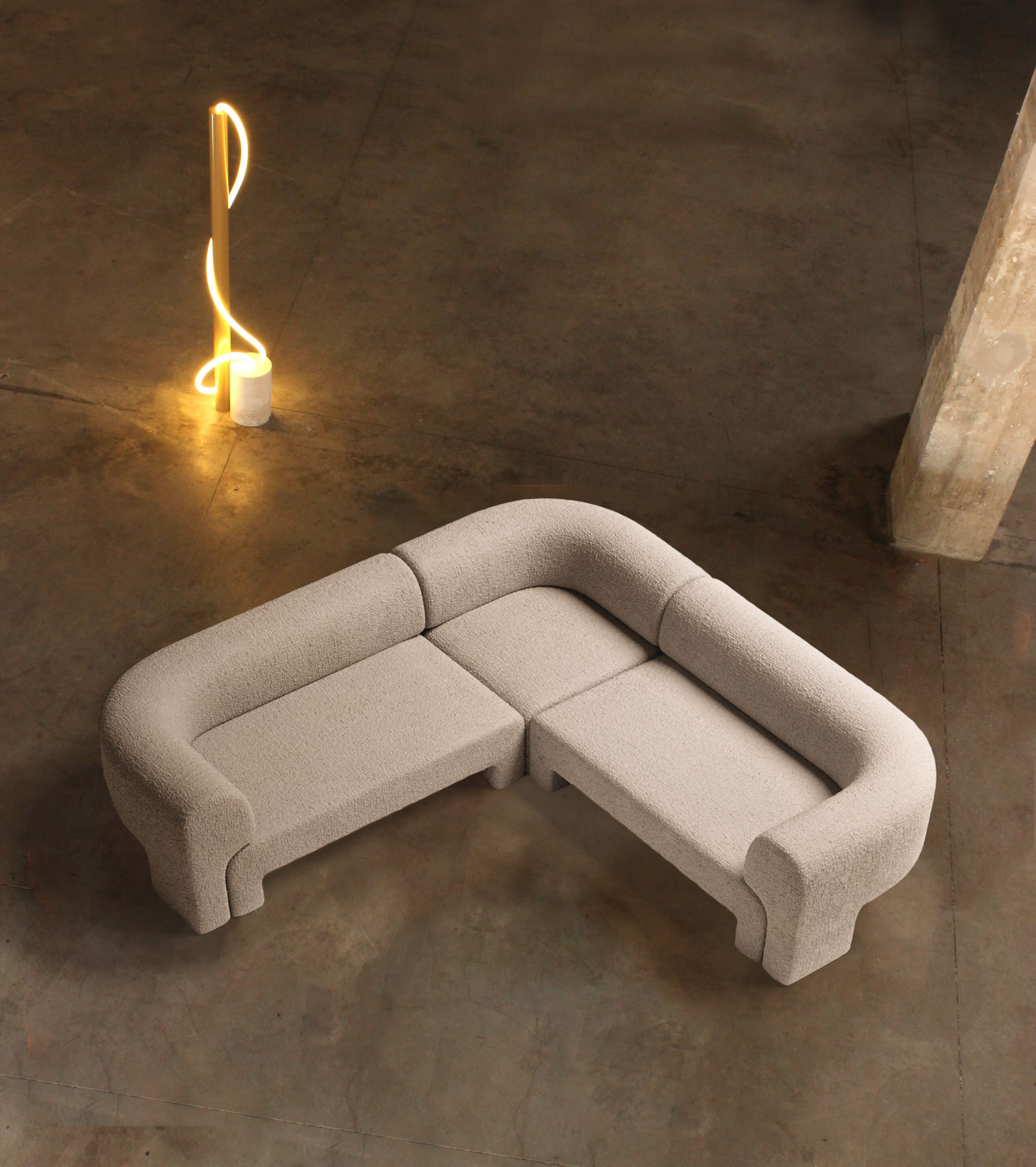 Угловой диван из ткани на 5 мест DOOQ слайд ARCH-00083822 - Вид №2