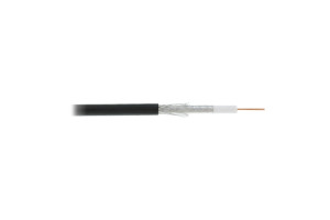 16393206 Коаксиальный кабель RG-6, одножильный, CCS, PE до -40C, черный, 305м UEC-C2-32123B-BK-3 NETLAN