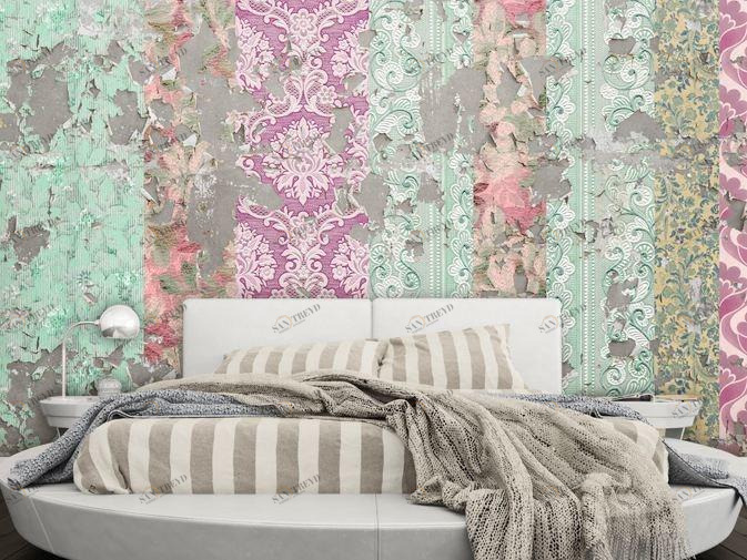 GLAMORA Дамаск виниловые обои Stripes & squares sun-id-1363058