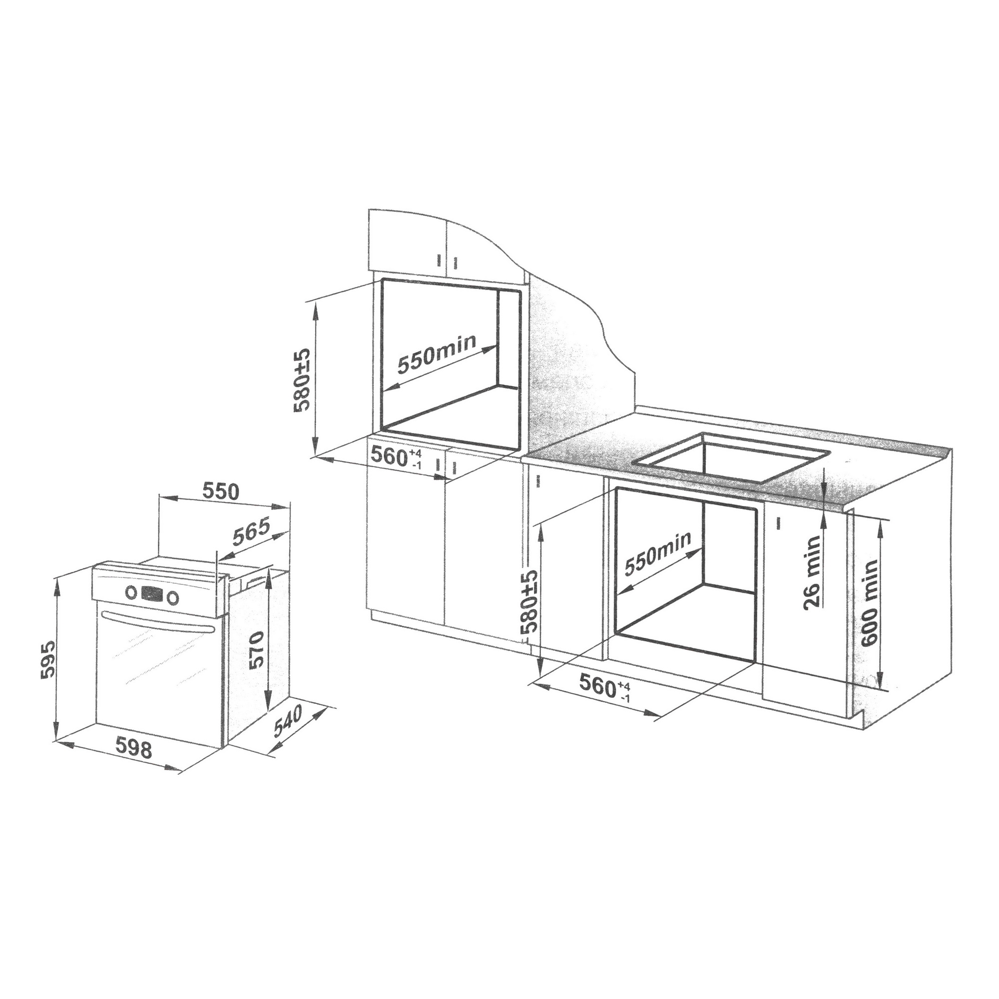 9901502 Электрический духовой шкаф Gefest ЭДВ ДА 602-02 РА черный STDN-0112850 - Вид №10